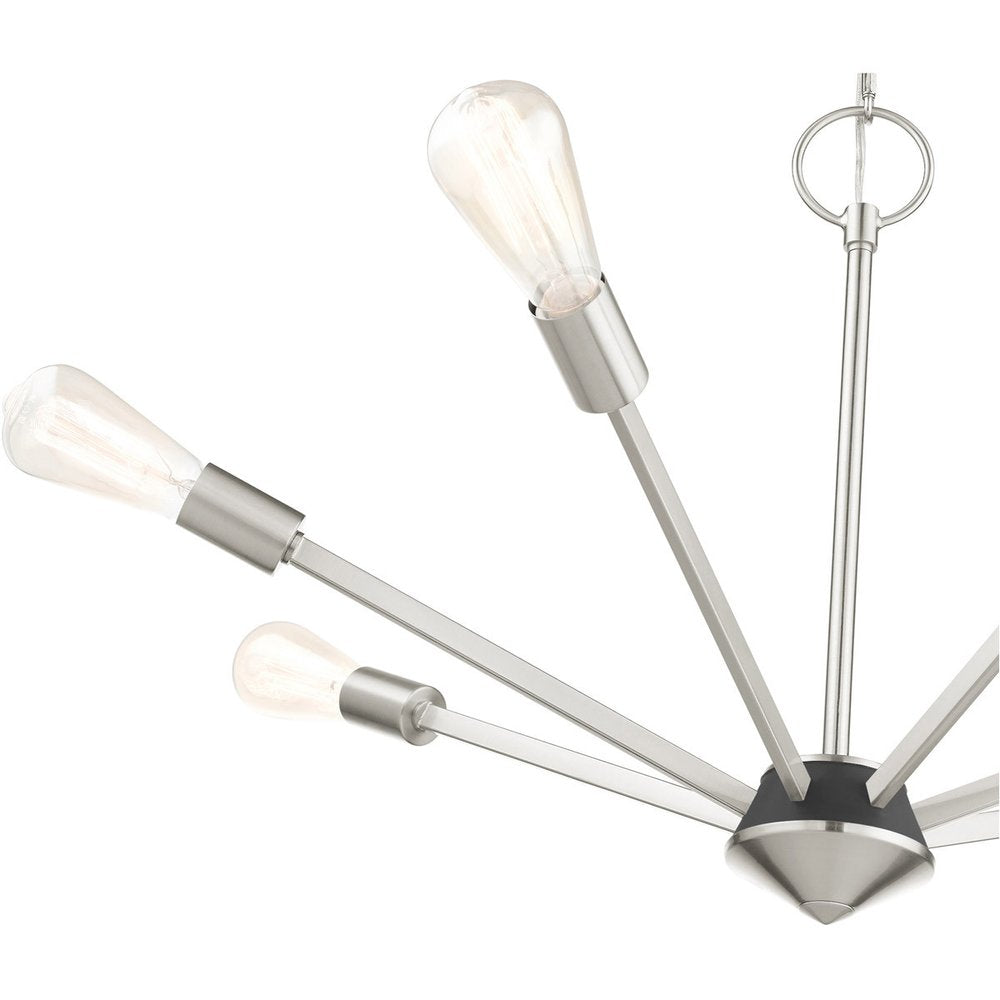 Seven Light Dimmable Chandelier With Shades
