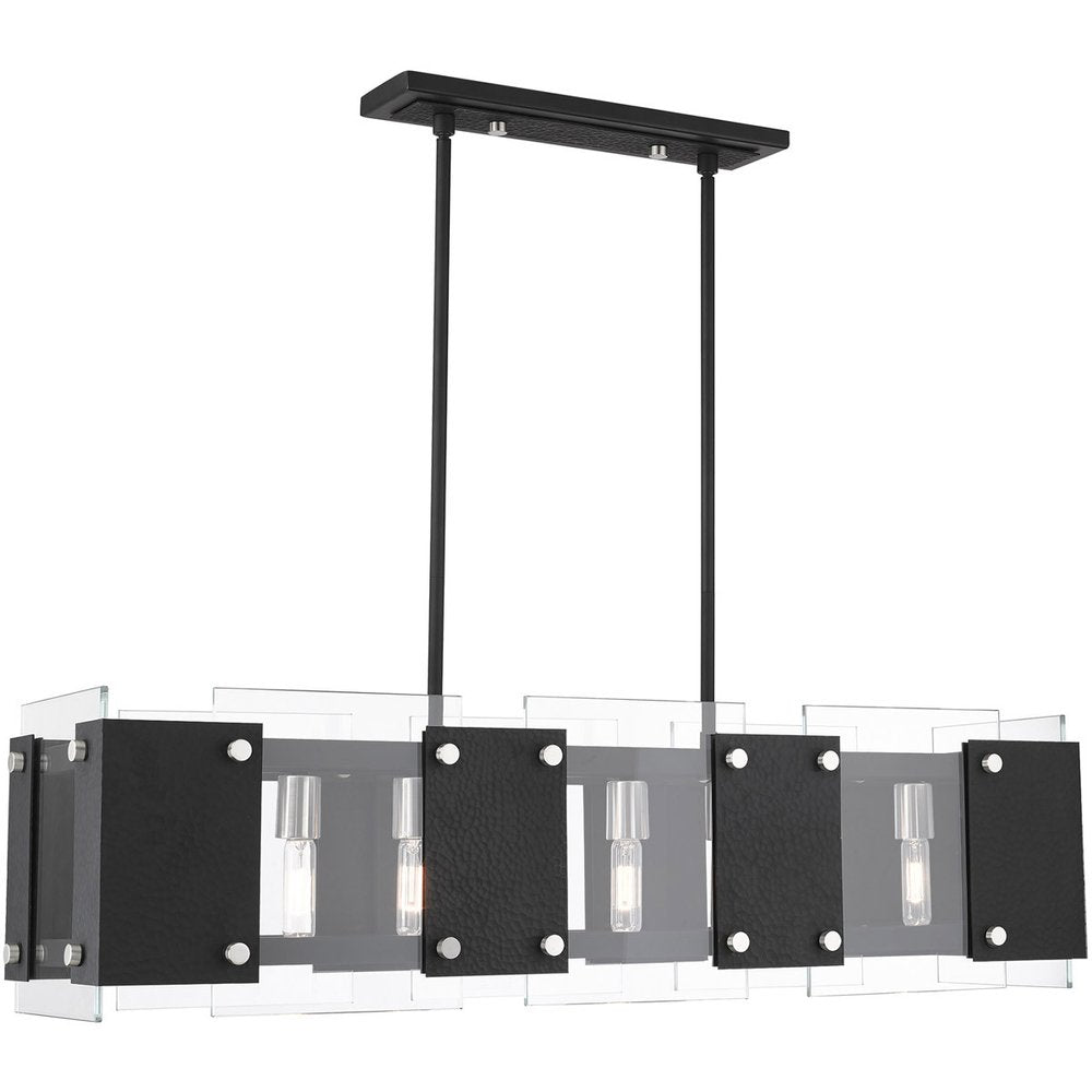 Eight Light Dimmable Chandelier With Shades