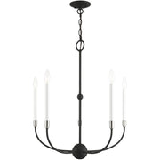 Five Light Dimmable Chandelier With Shades