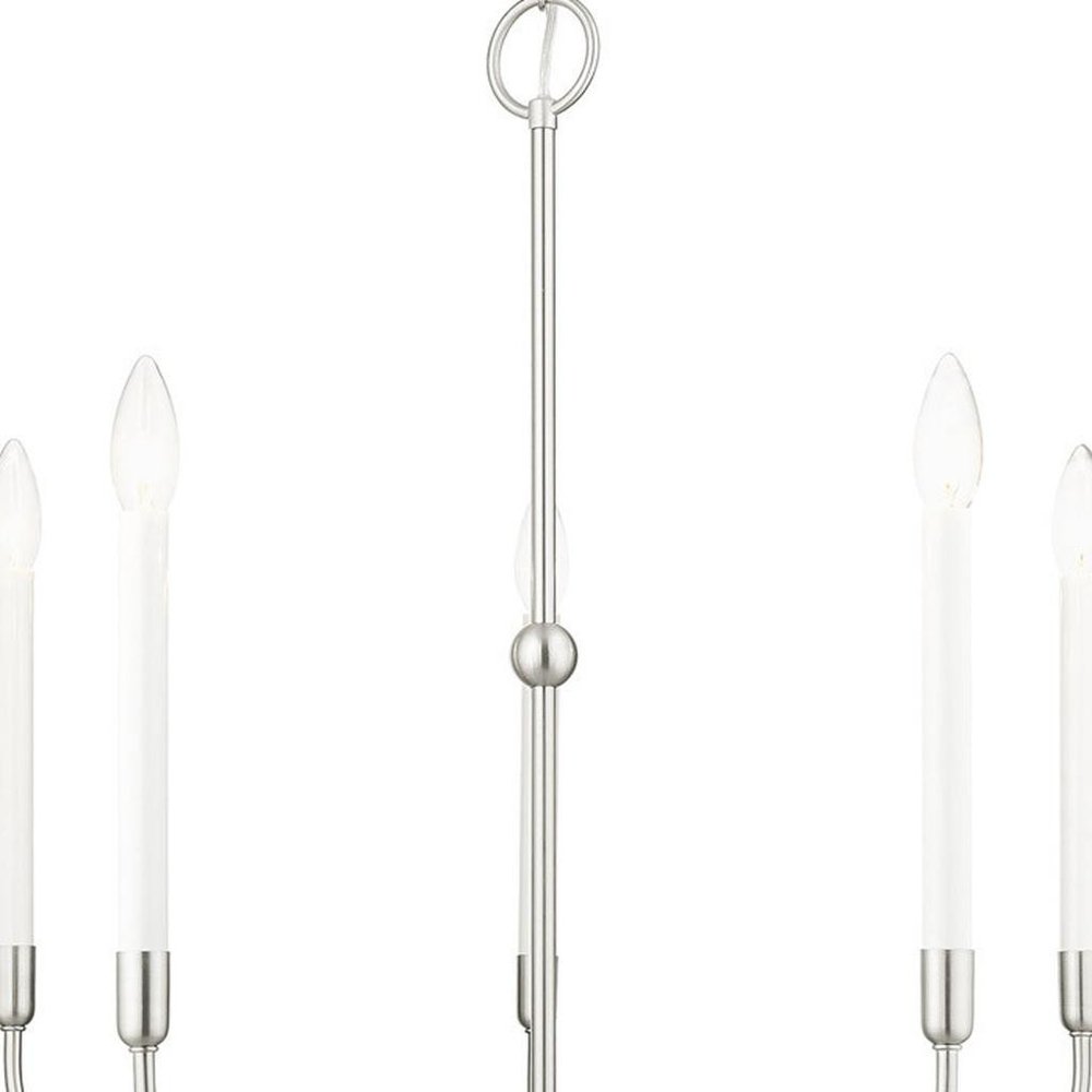 Five Light Dimmable Chandelier With Shades