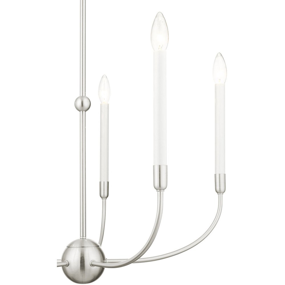 Five Light Dimmable Chandelier With Shades