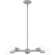 Five Light Dimmable Chandelier With Shades