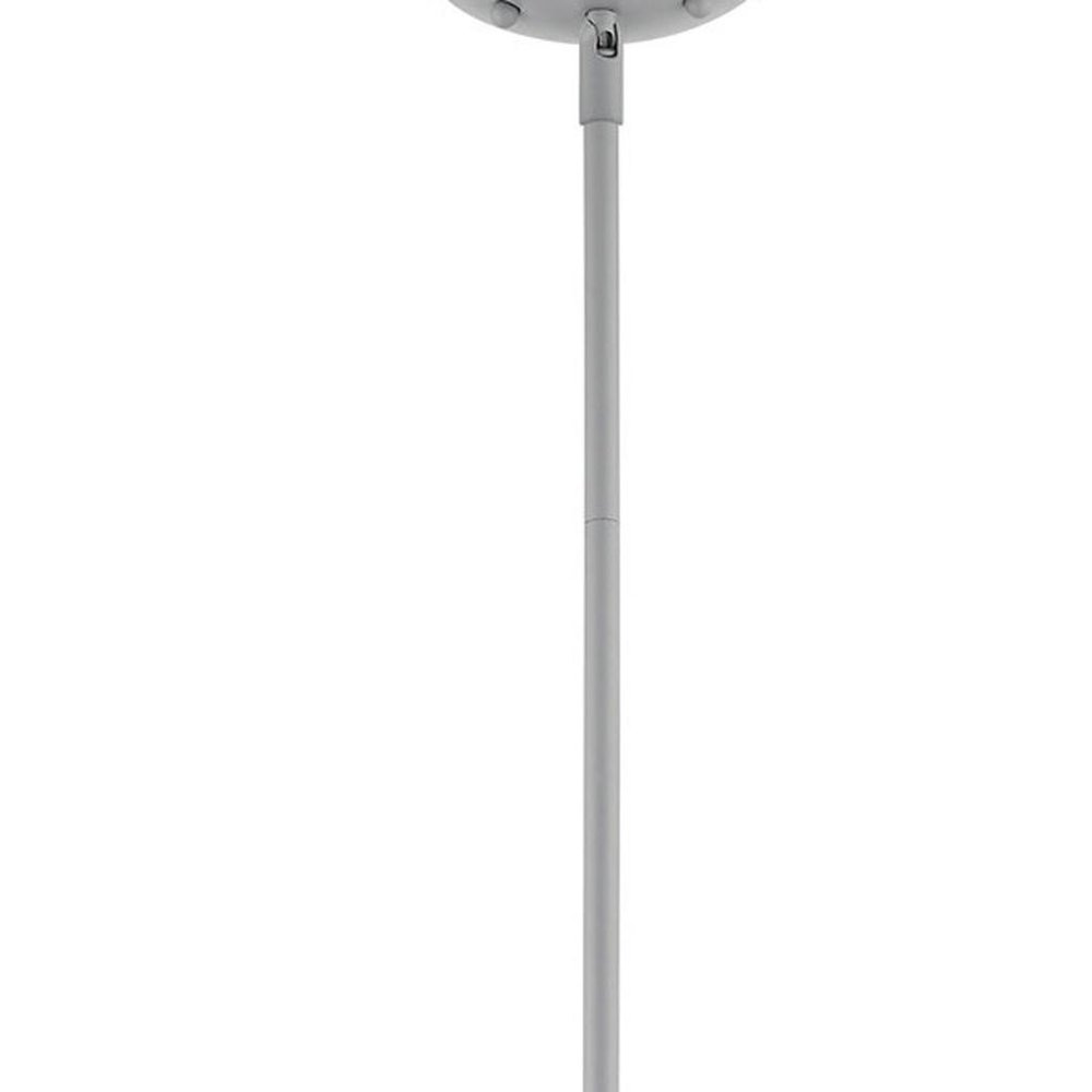 Gray Five Light Metal Dimmable Chandelier With Shades