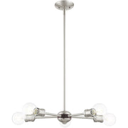 Five Light Dimmable Chandelier With Shades