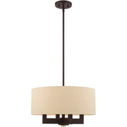 Four Light Dimmable Chandelier With Shades