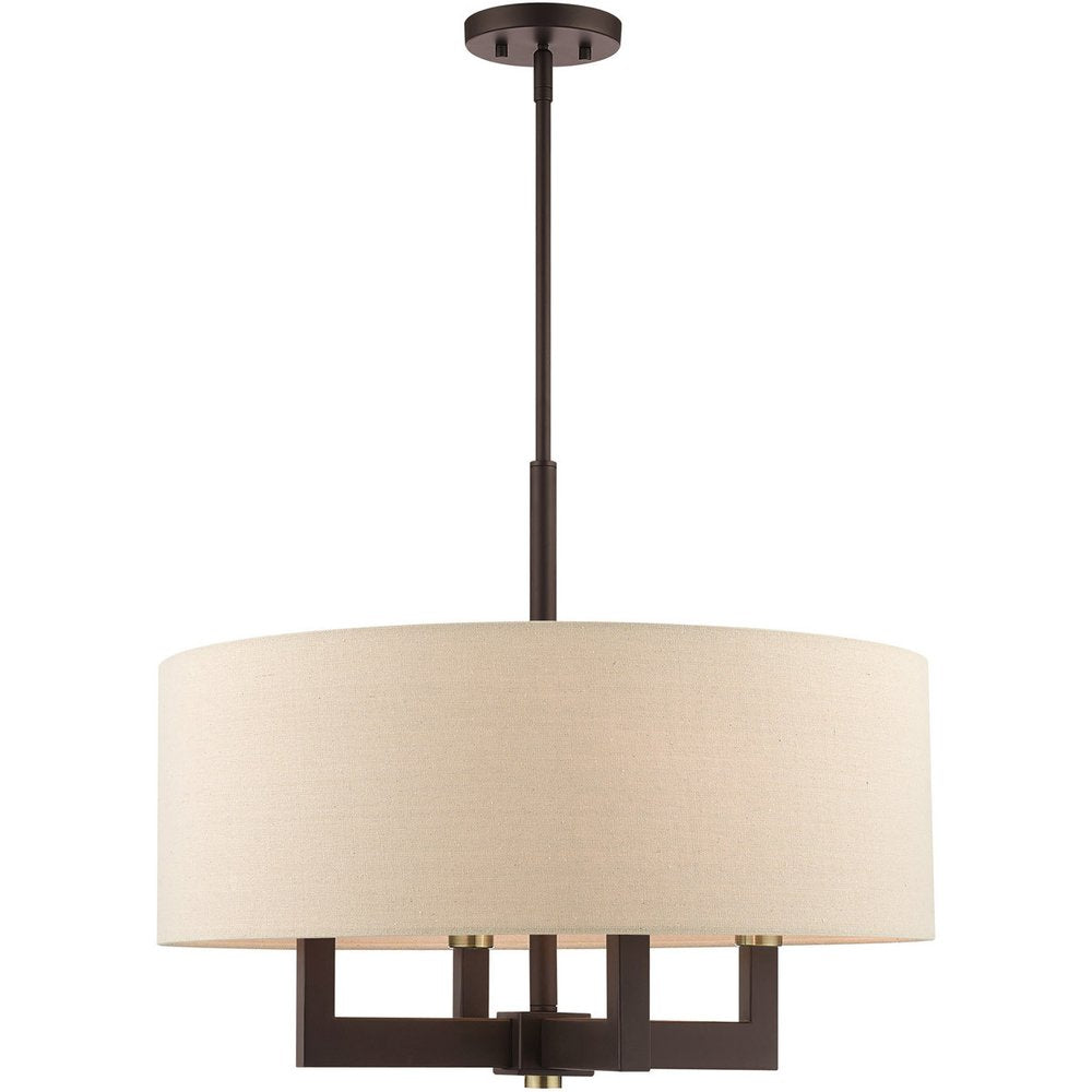 Four Light Dimmable Chandelier With Shades