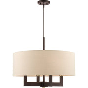 Four Light Dimmable Chandelier With Shades