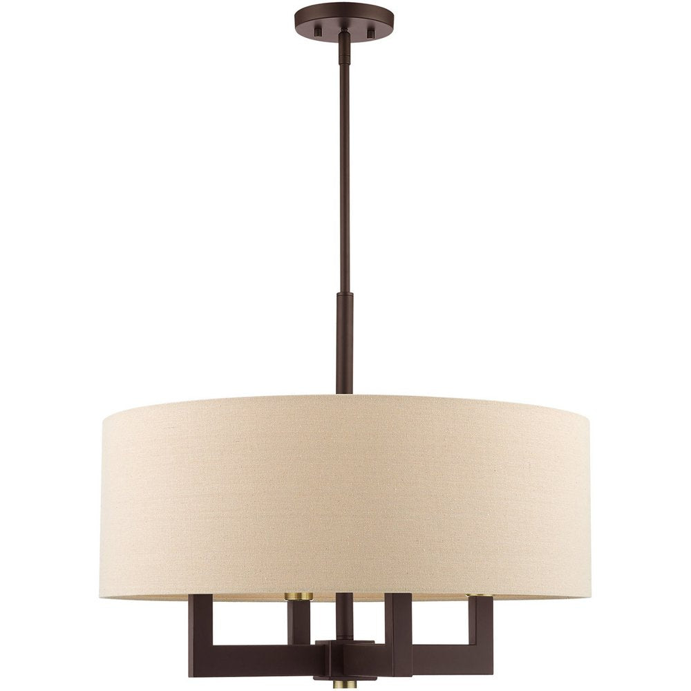 Four Light Dimmable Chandelier With Shades