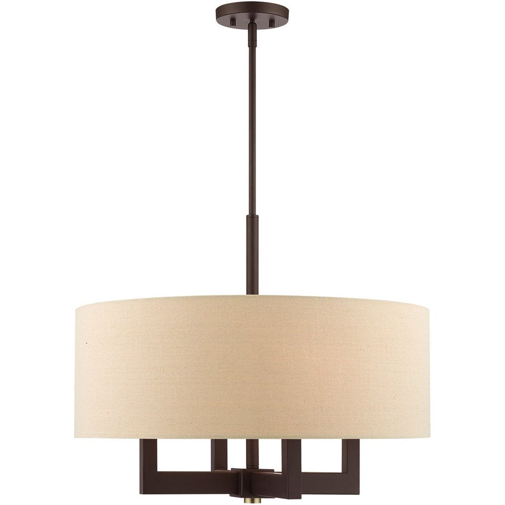 Four Light Dimmable Chandelier With Shades