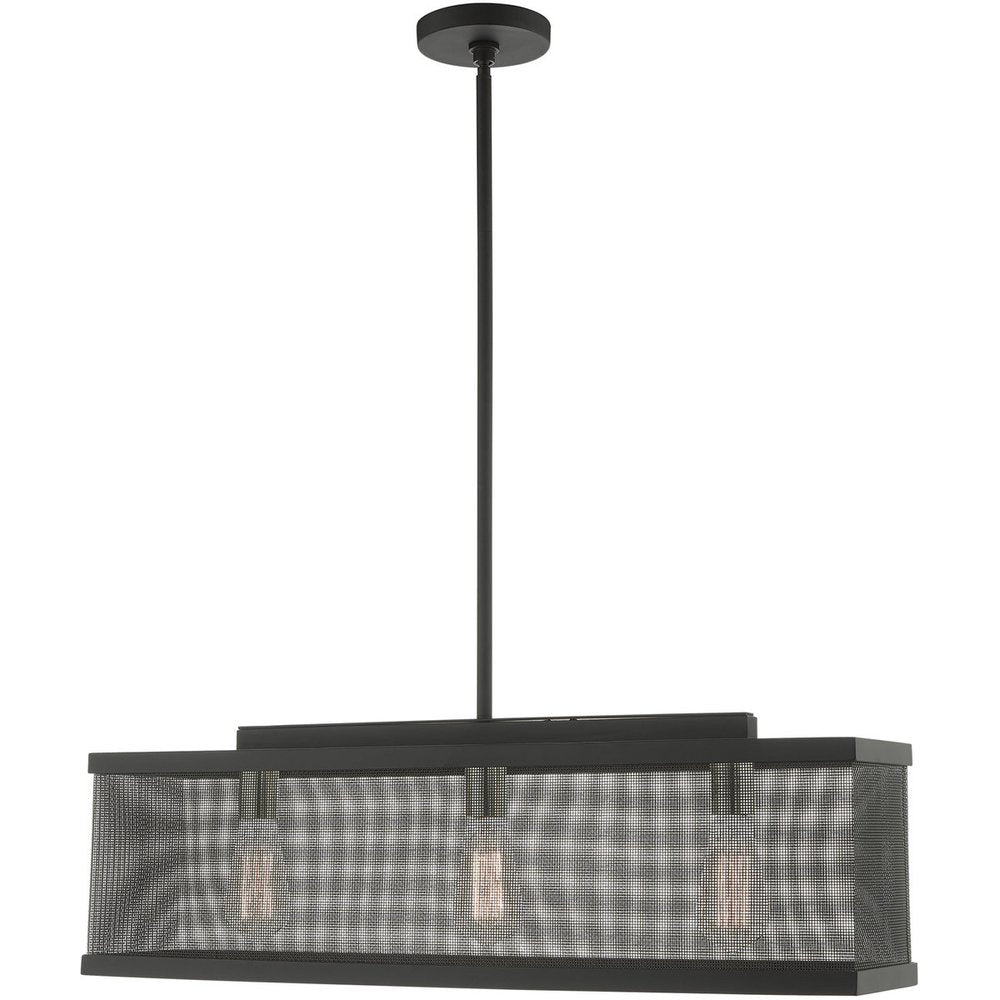 Three Light Dimmable Chandelier With Shades