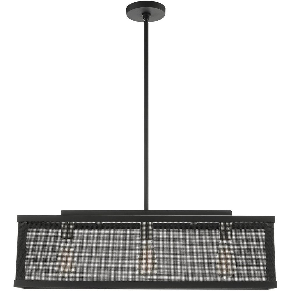 Three Light Dimmable Chandelier With Shades