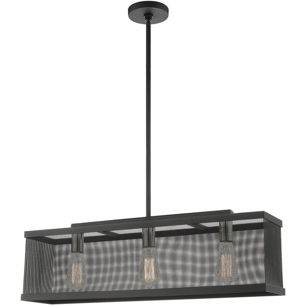 Three Light Dimmable Chandelier With Shades