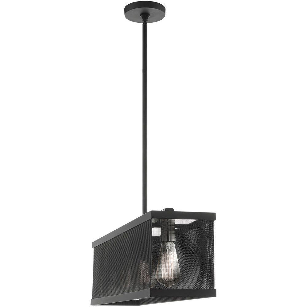 Black Three Light Metal Dimmable Chandelier With Shades
