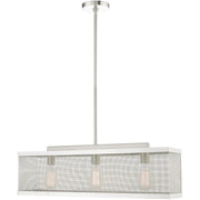 Three Light Dimmable Chandelier With Shades