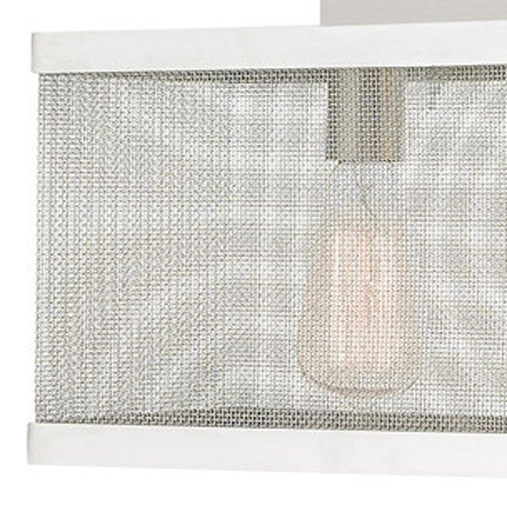 Nickel Three Light Metal Dimmable Chandelier With Shades