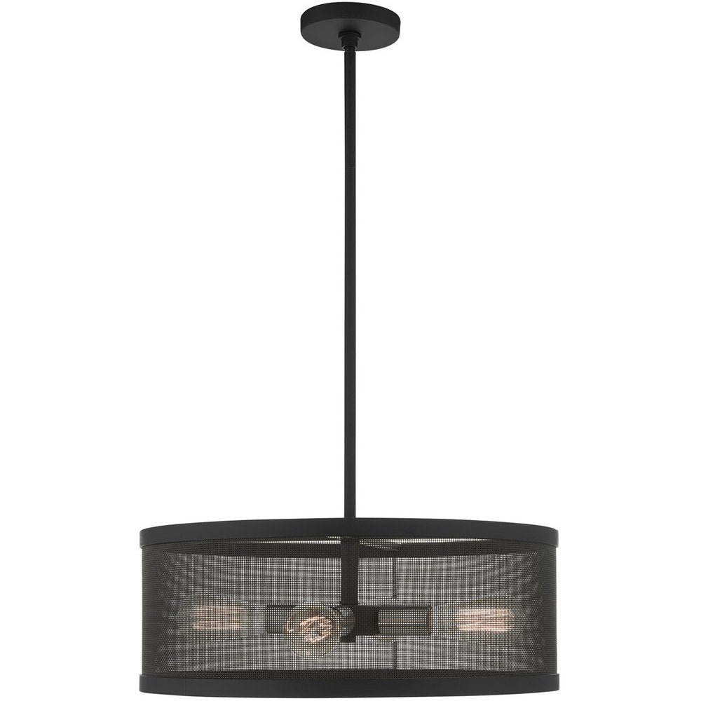 Four Light Dimmable Chandelier With Shades