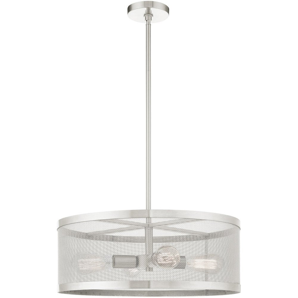 Four Light Dimmable Chandelier With Shades