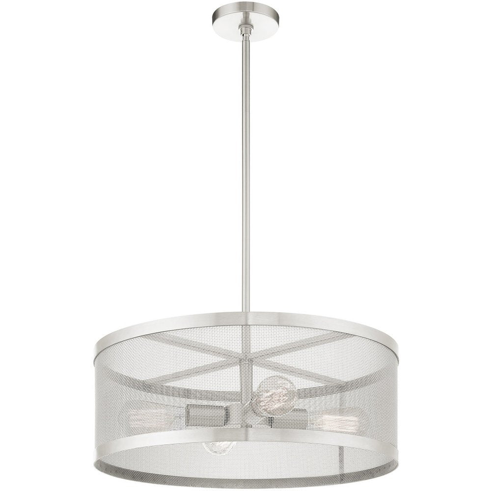 Four Light Dimmable Chandelier With Shades