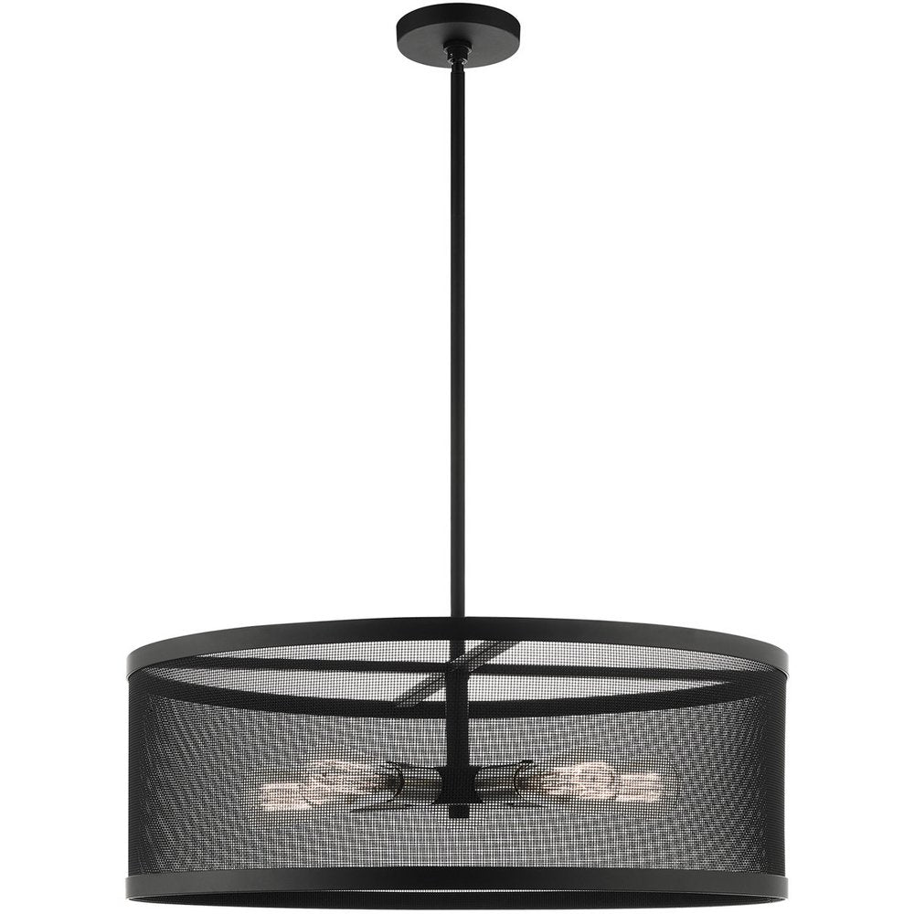 Five Light Dimmable Chandelier With Shades