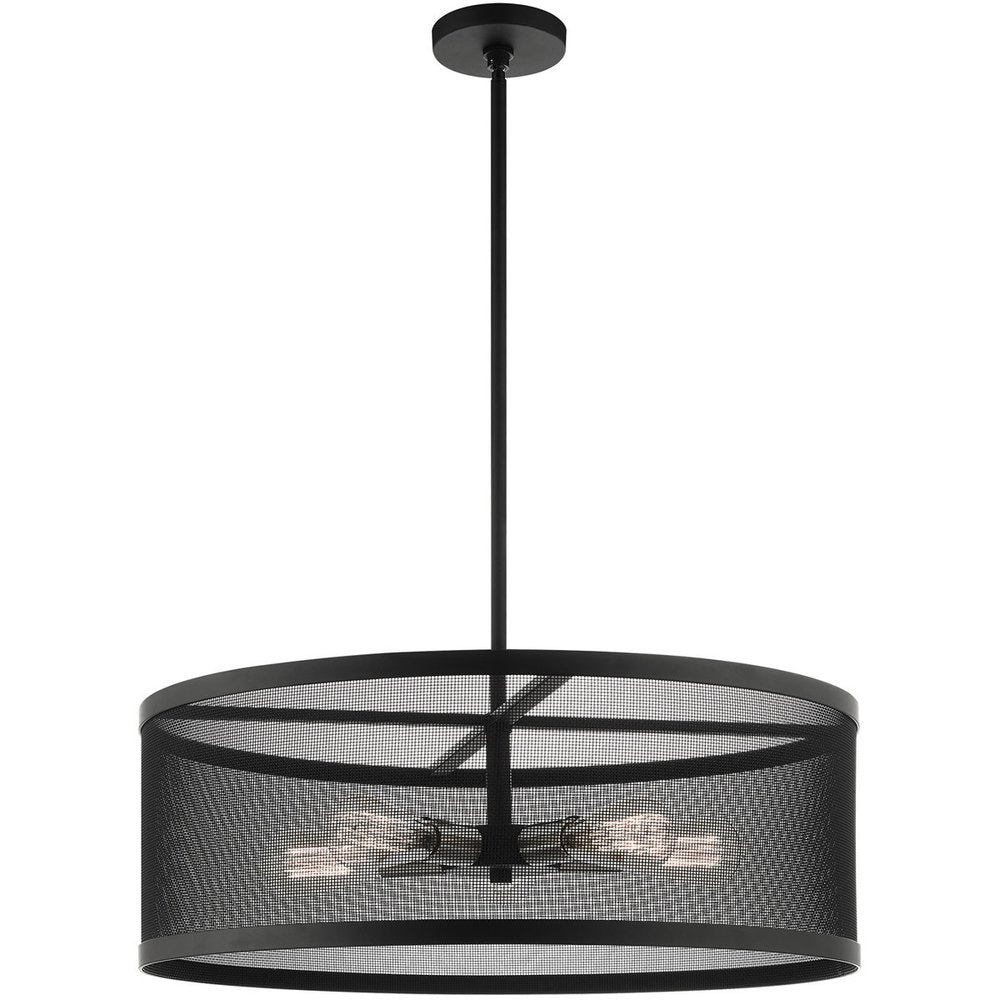 Five Light Dimmable Chandelier With Shades