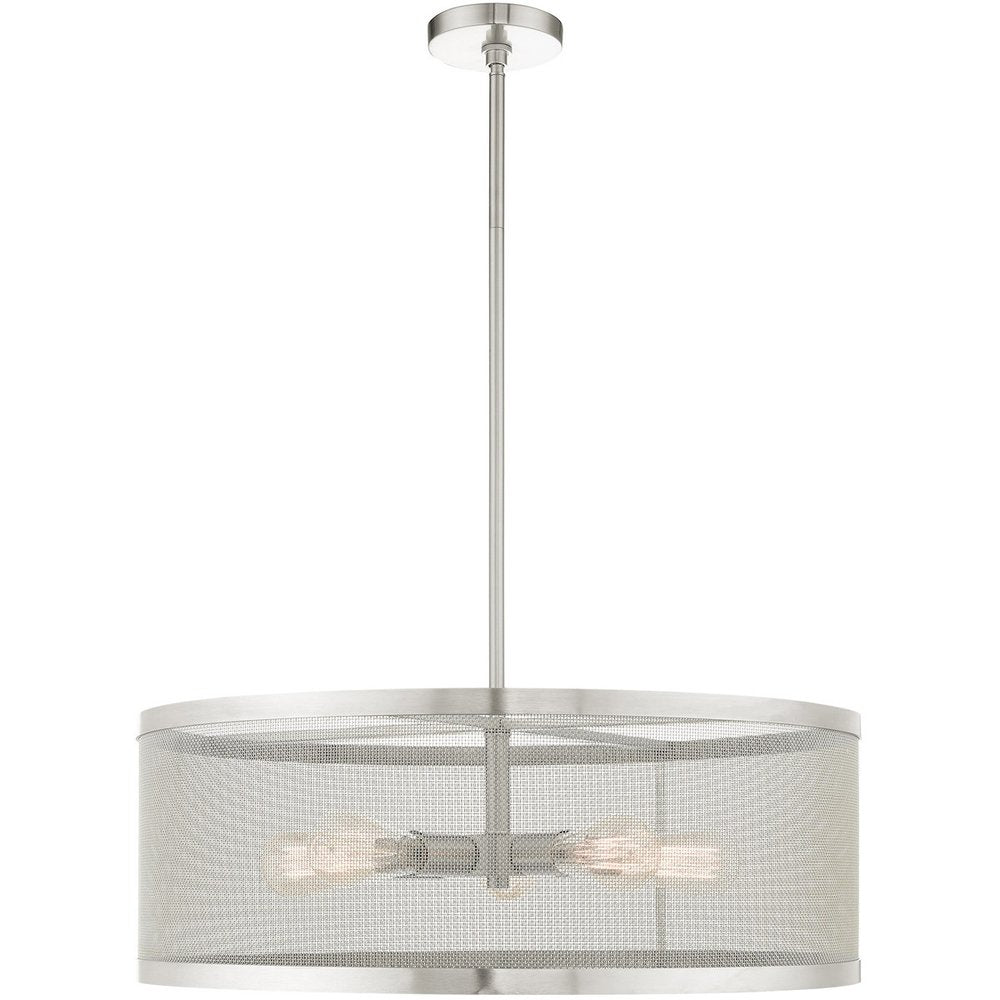 Five Light Dimmable Chandelier With Shades