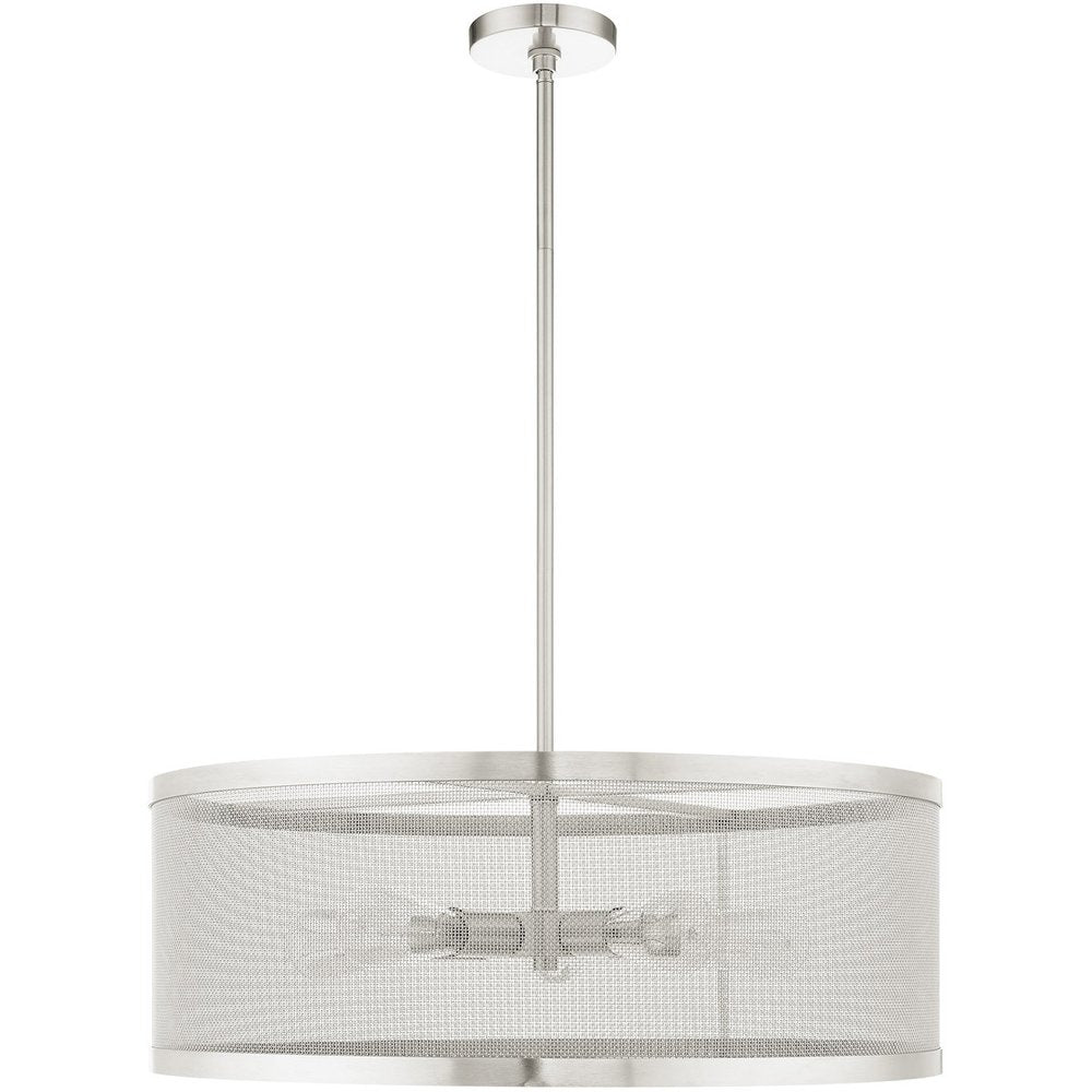 Five Light Dimmable Chandelier With Shades