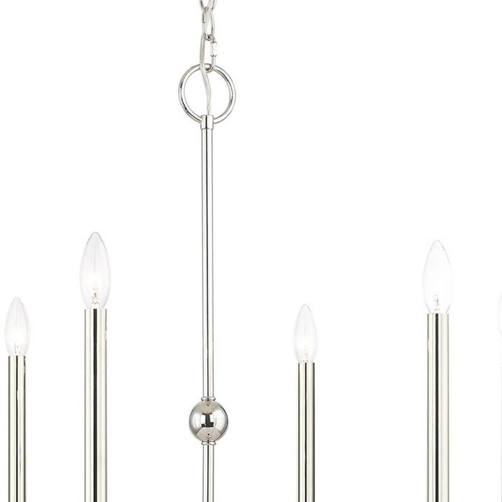 Six Light Dimmable Chandelier With Shades
