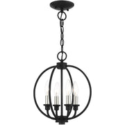 Four Light Dimmable Chandelier With Shades
