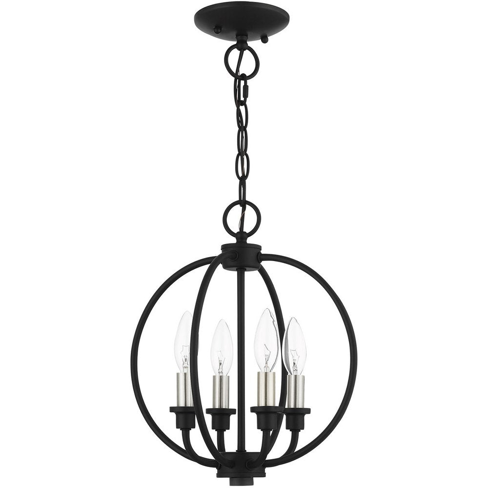 Four Light Dimmable Chandelier With Shades