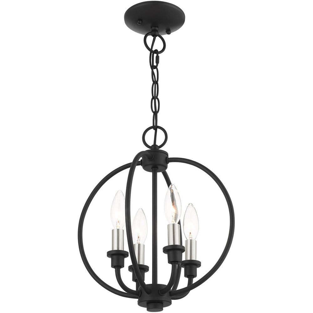 Four Light Dimmable Chandelier With Shades