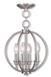 Four Light Dimmable Chandelier With Shades