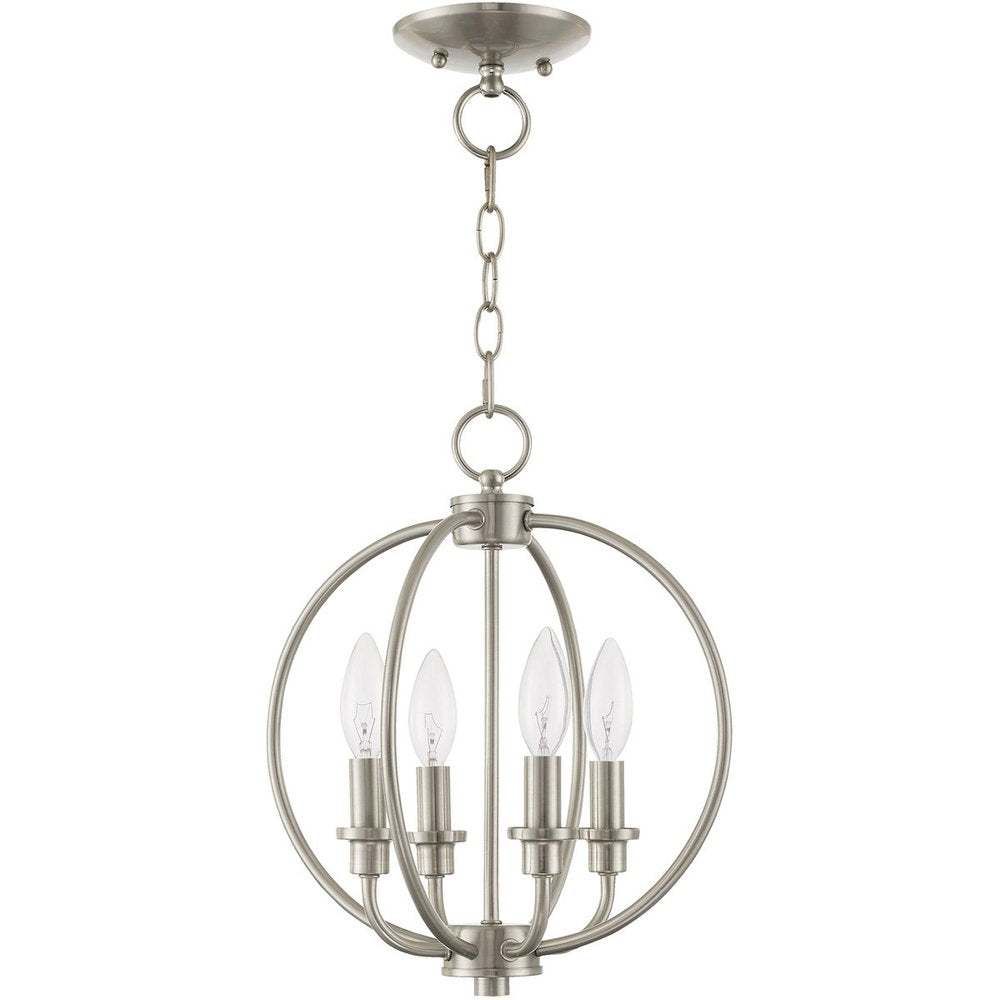 Four Light Dimmable Chandelier With Shades
