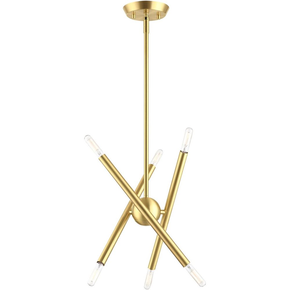 Six Light Dimmable Chandelier With Shades
