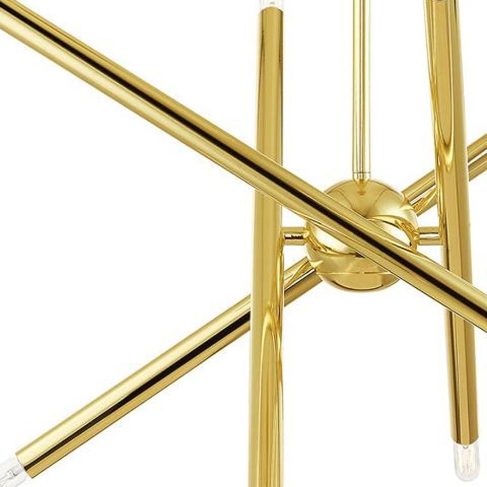 Eight Light Dimmable Chandelier With Shades