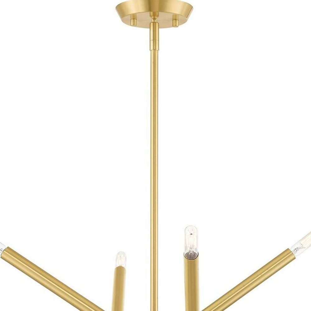 Eight Light Dimmable Chandelier With Shades