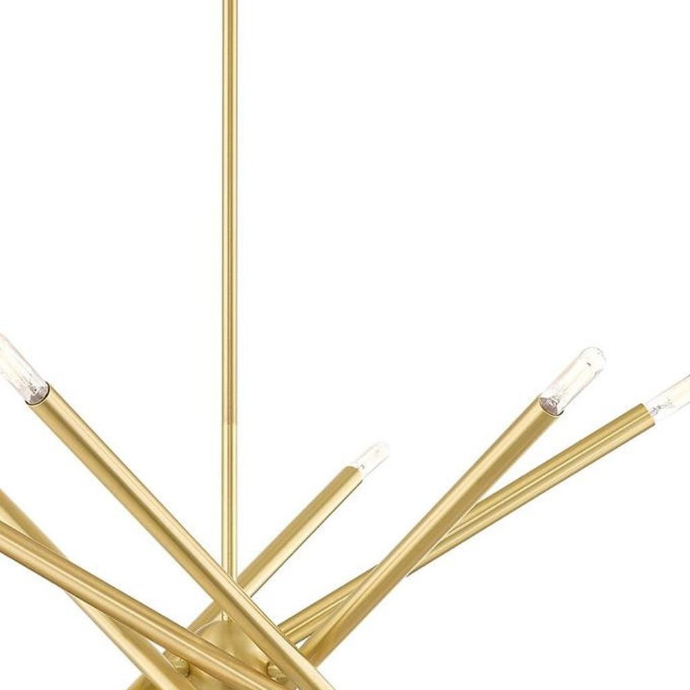 Six Light Dimmable Chandelier With Shades
