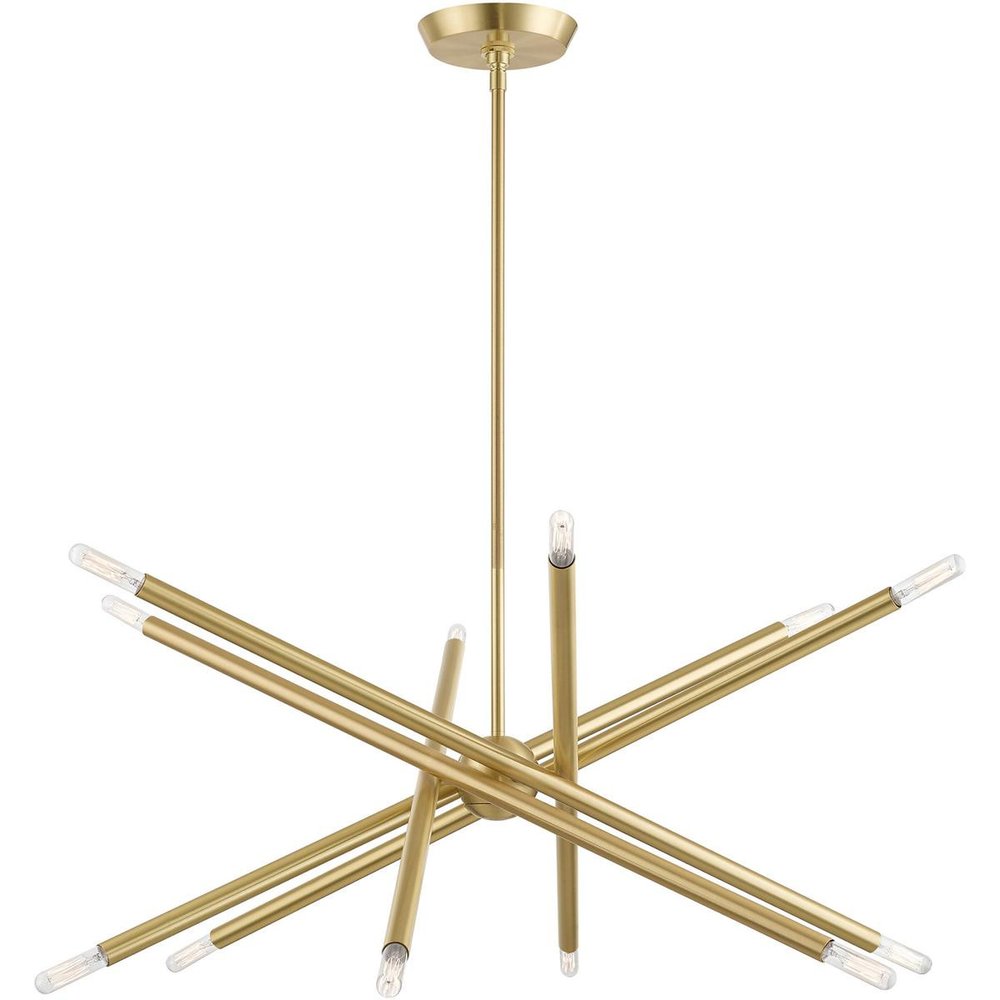 Six Light Dimmable Chandelier With Shades