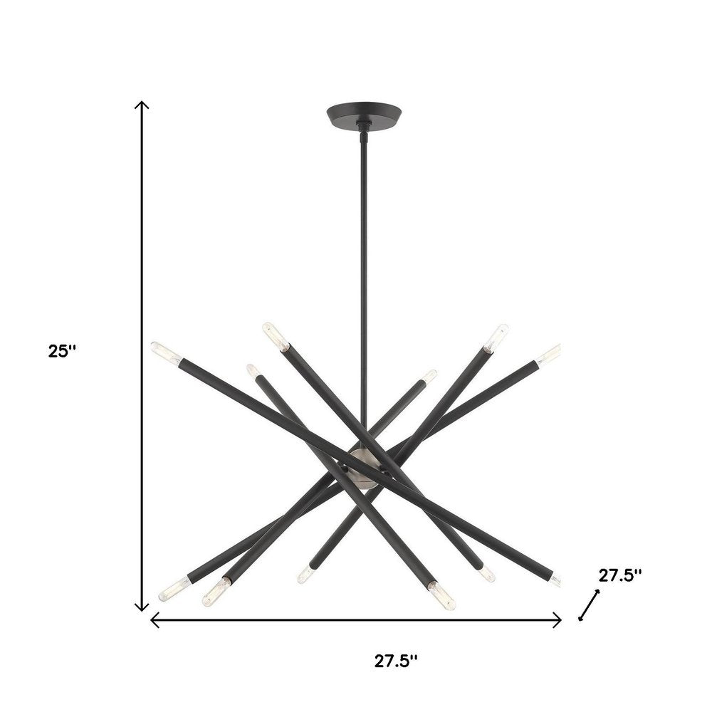 Six Light Dimmable Chandelier With Shades