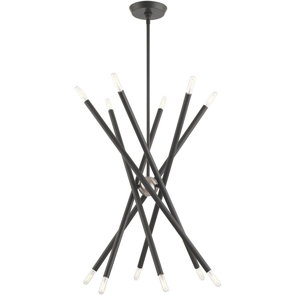 Six Light Dimmable Chandelier With Shades