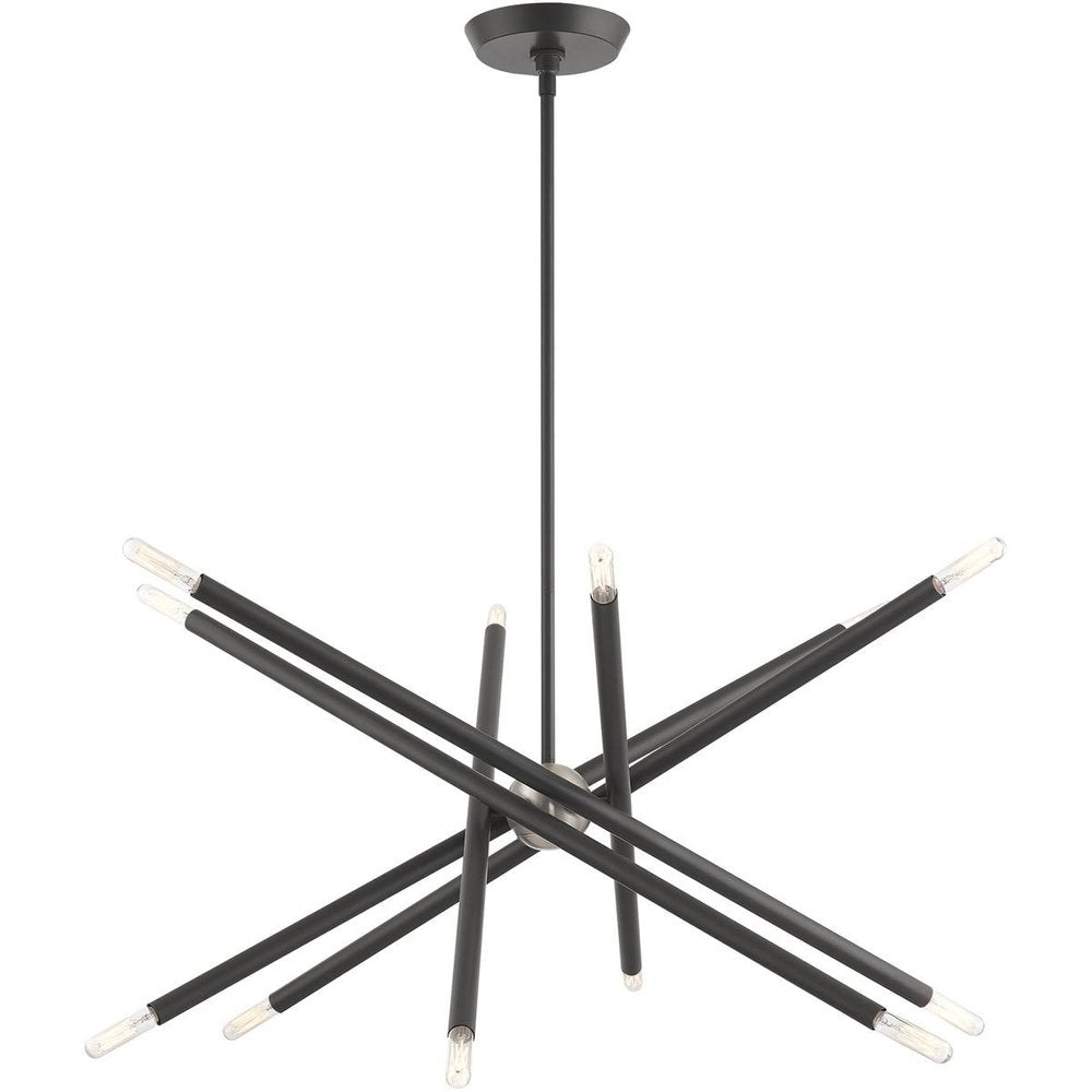 Six Light Dimmable Chandelier With Shades