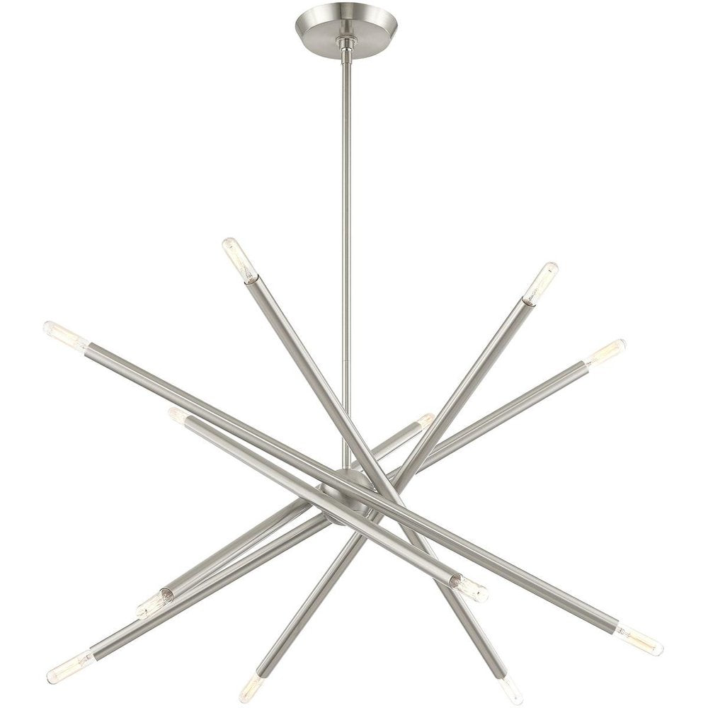 Six Light Dimmable Chandelier With Shades
