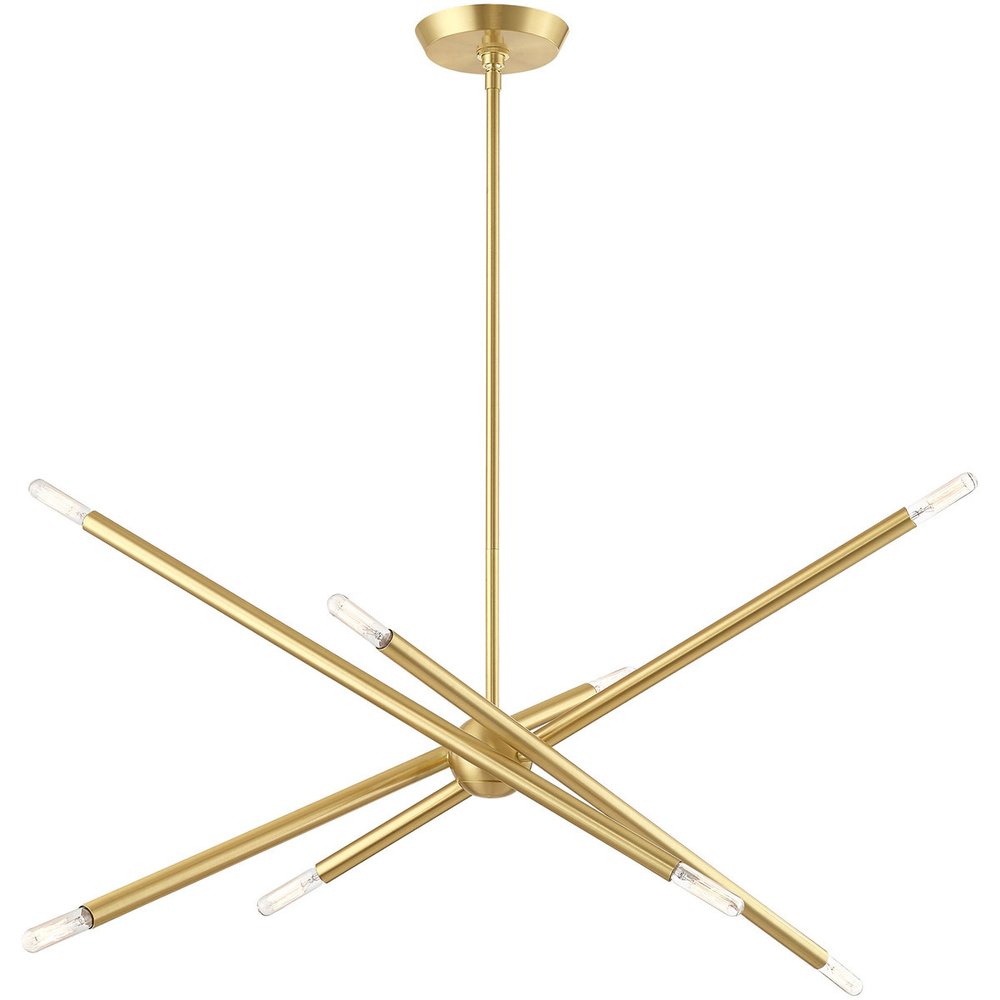 Eight Light Dimmable Chandelier With Shades