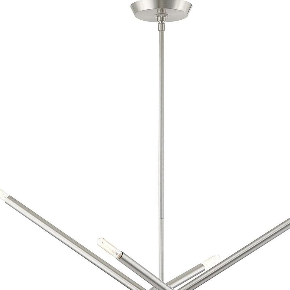 Eight Light Dimmable Chandelier With Shades