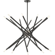 Gray Multi Light Metal Dimmable Chandelier With Shades