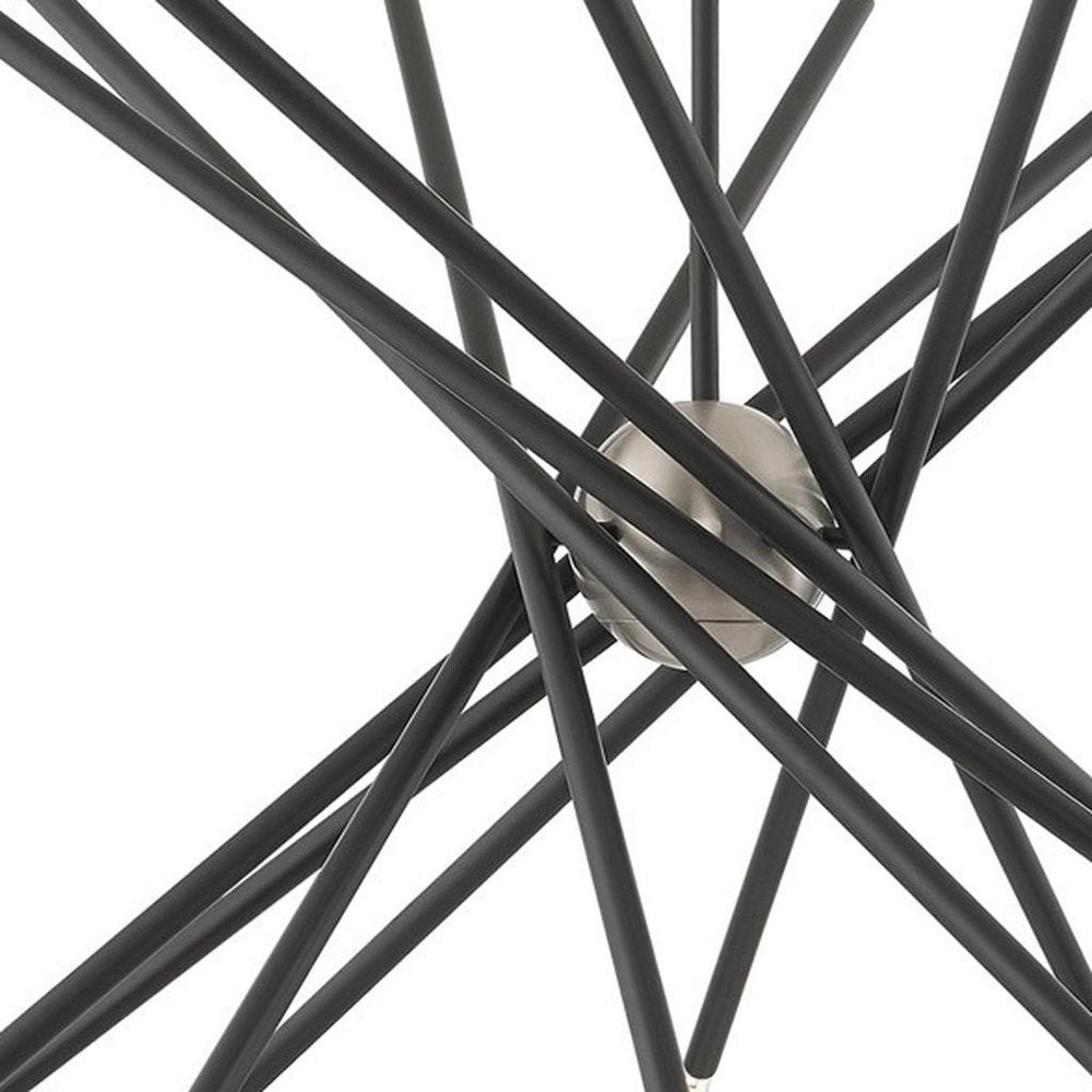 Gray Multi Light Metal Dimmable Chandelier With Shades