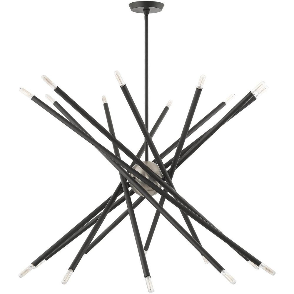 Gray Multi Light Metal Dimmable Chandelier With Shades