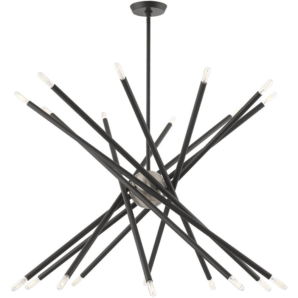 Gray Multi Light Metal Dimmable Chandelier With Shades
