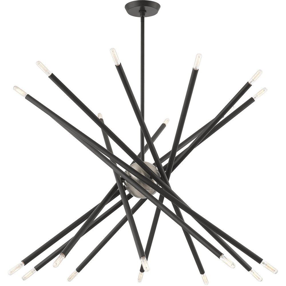 Gray Multi Light Metal Dimmable Chandelier With Shades