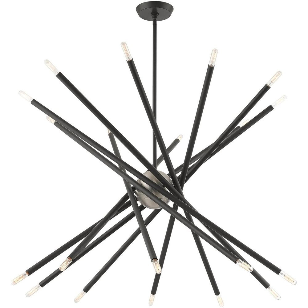 Gray Multi Light Metal Dimmable Chandelier With Shades