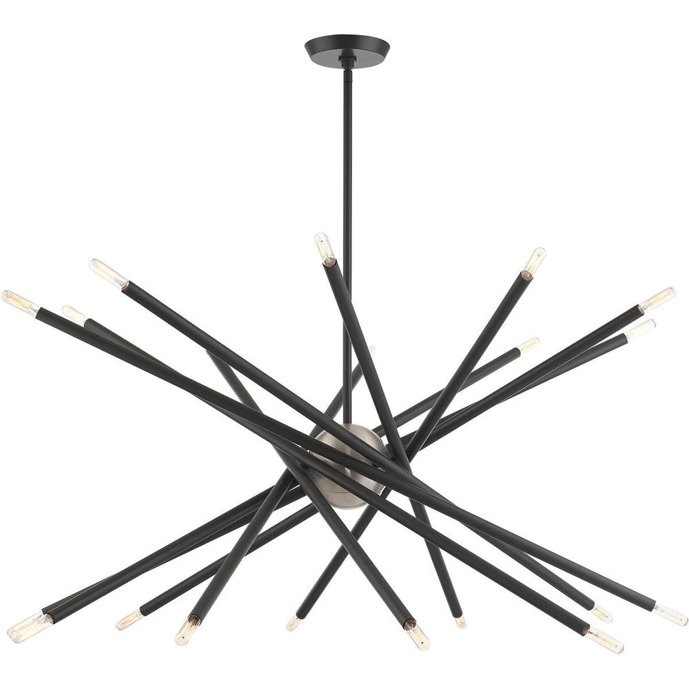 Gray Multi Light Metal Dimmable Chandelier With Shades